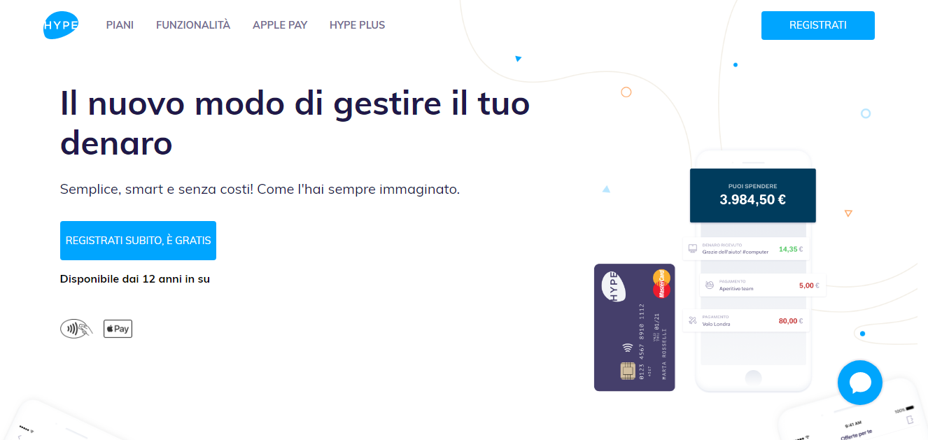 Carta di credito Hype