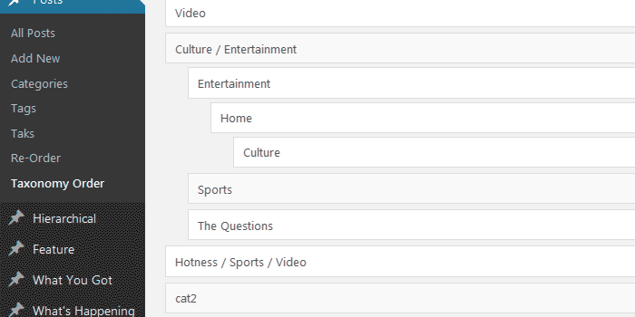 Ordinare categorie WordPress